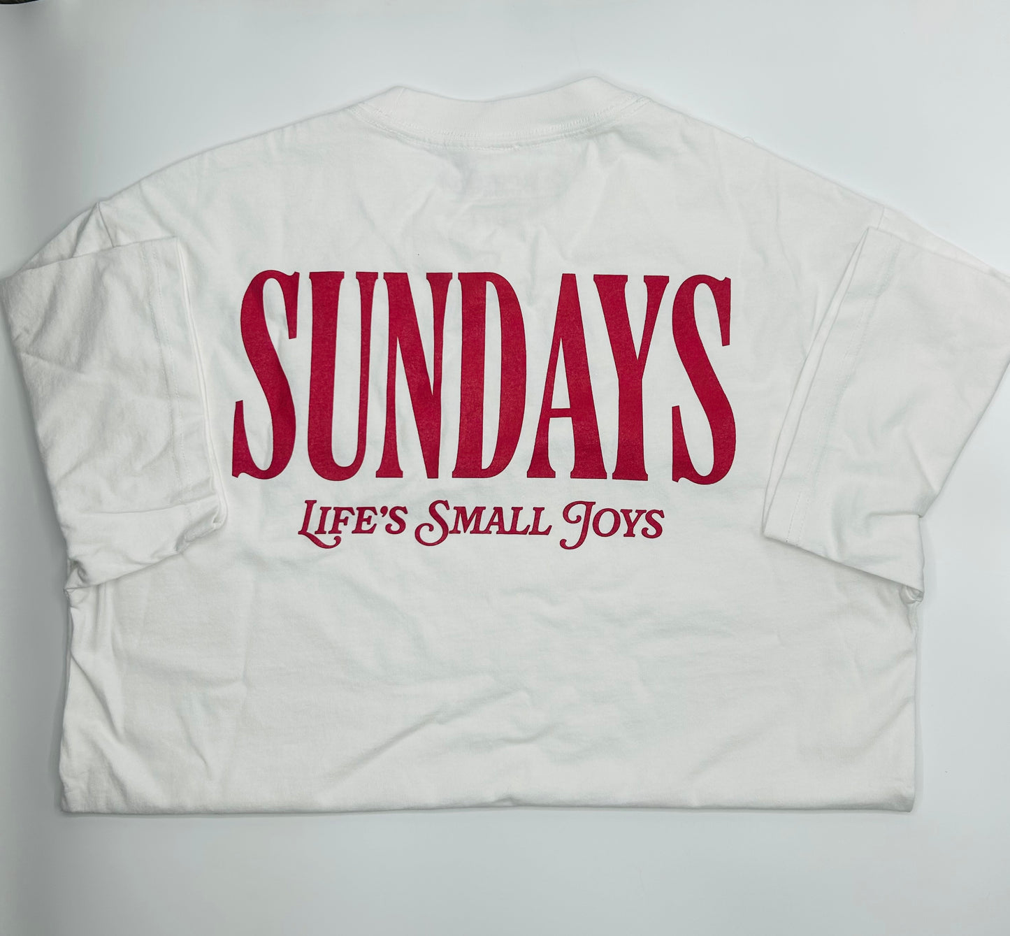 Paperboy Studios SUNDAYS Boxy Tee | Faded White