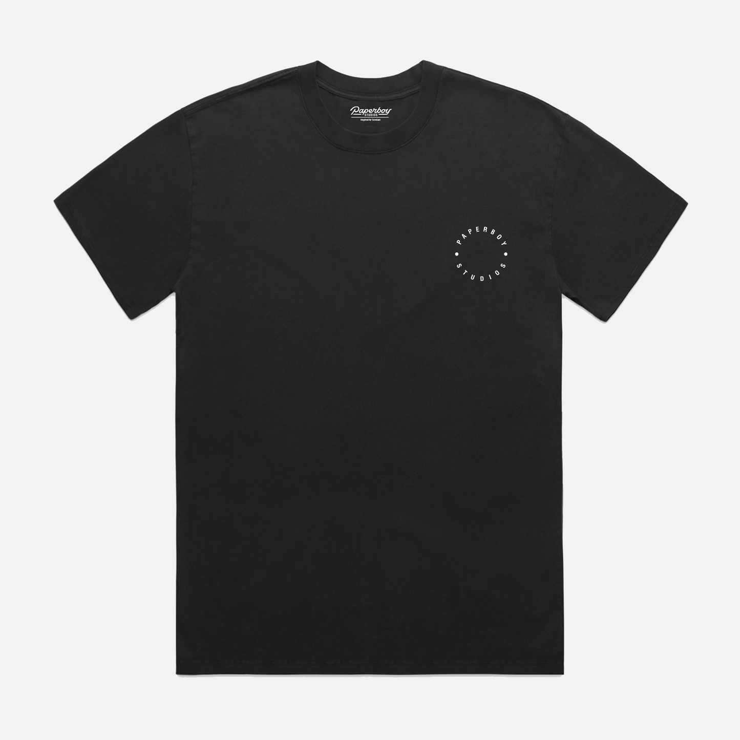 Paperboy Studios Oversized Heavy Tee | Faded Black