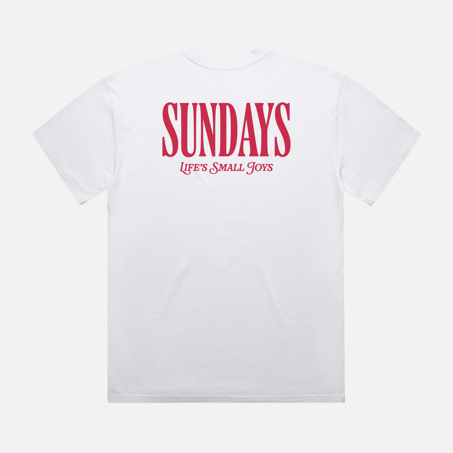 Paperboy Studios SUNDAYS Boxy Tee | Faded White