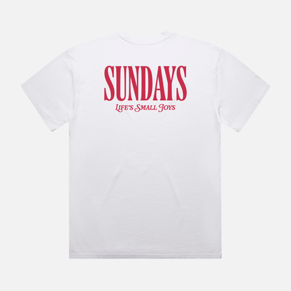 Paperboy Studios SUNDAYS Boxy Tee | Faded White